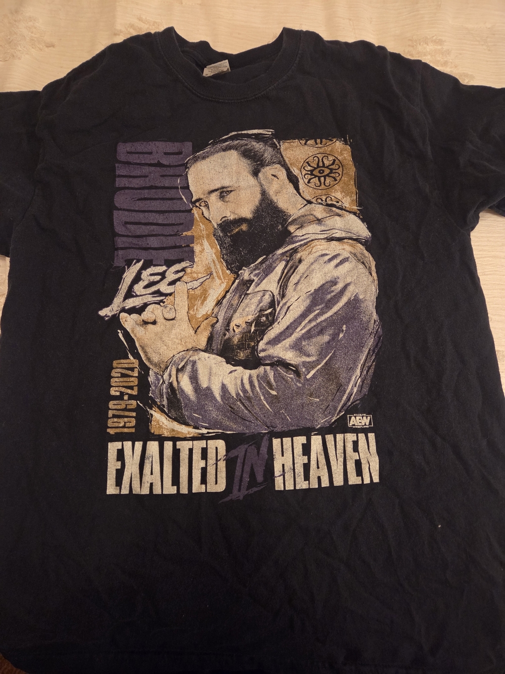 Rare AEW Brodie Lee Graphic Men's T-Shirt - Exalted In Heaven